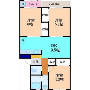 パルテノン【3階】の間取り