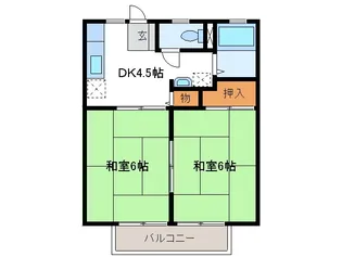 コーポ紫雲A【2階】の間取り