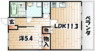 ボンヌール植田【3階】の間取り