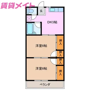 コーポ小林【1階】の間取り