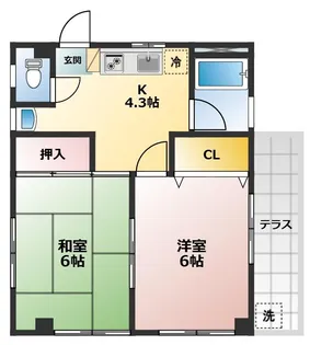 シーウインド大森【1階】の間取り