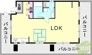 サニーライフ住吉【4階】の間取り