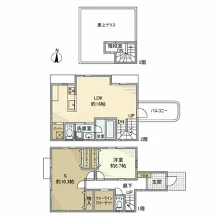 東京都杉並区桃井1【一戸建】の間取り