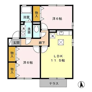 グリーンパーク北側【1階】の間取り