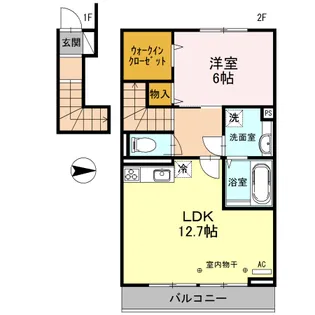 Breeze谷塚【1階】の間取り