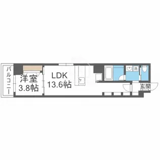 大阪府大阪市中央区徳井町2【マンション】の間取り