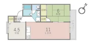 ジョイフル東生駒 B棟【1階】の間取り