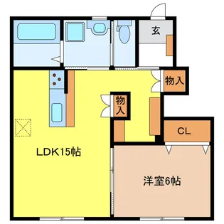 ヴィラフロンティア【1階】の間取り