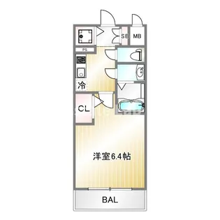 エスリード神戸兵庫駅アクアヴィラ【3階】の間取り