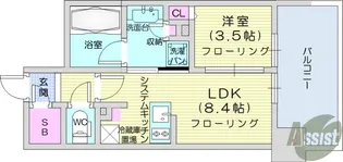 ネベル仙台CROIRE【6階】の間取り
