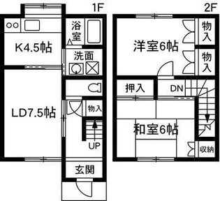 群馬県前橋市朝倉町【一戸建】の間取り