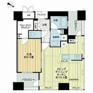 ジオグランデ梅田【11階】の間取り