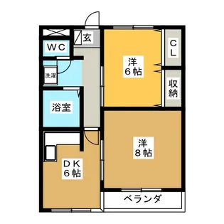 ハイツ三越【4階】の間取り