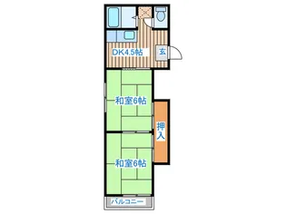 メゾンカキヌマ【2階】の間取り