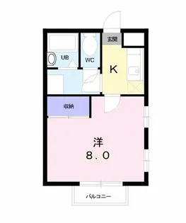 福島県いわき市平字城東一丁目【アパート】の間取り