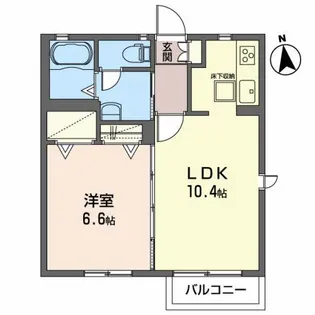 シャーメゾン長町南【1階】の間取り