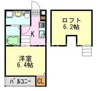 アンビエンテ千葉WEST館【2階】の間取り