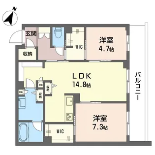 スーラグリシーヌ【3階】の間取り