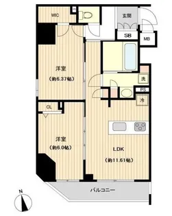 オーキッドレジデンス上野【6階】の間取り