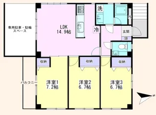 深沢3丁目ハウス【2階】の間取り