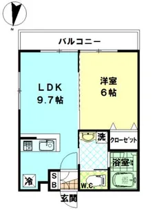 1LDKの間取り画像
