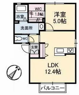 キャッスル綾【1階】の間取り