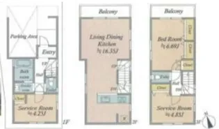 東京都新宿区戸山3【一戸建】の間取り