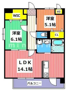 熊本県熊本市北区弓削1【マンション】の間取り