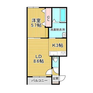 北海道帯広市西三条南16【アパート】の間取り