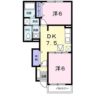 サニーレジデンスT【1階】の間取り