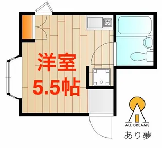 キャッスル旭ヶ丘A棟【2階】の間取り