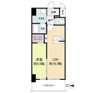 ストーリア茨木(旧トリニティ茨木)【9階】の間取り