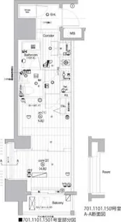 PREMIUM CUBE 亀戸【8階】の間取り