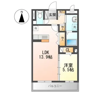 シュエット・メゾン【5階】の間取り