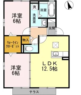 風の舞 南館【1階】の間取り