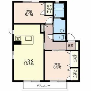 MASTTOWN島内 D【2階】の間取り