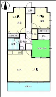 カサグランデ壱番館【2階】の間取り