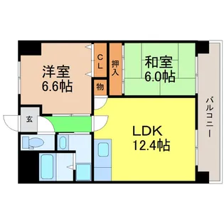 愛知県名古屋市熱田区一番1【マンション】の間取り