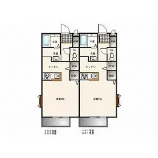 K・Village B棟【2階】の間取り