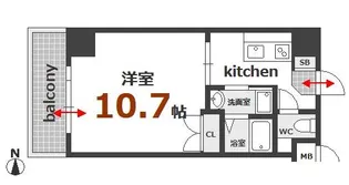 ベラ福本【7階】の間取り