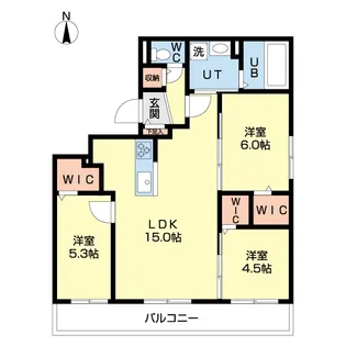 北海道北広島市中央4【マンション】の間取り