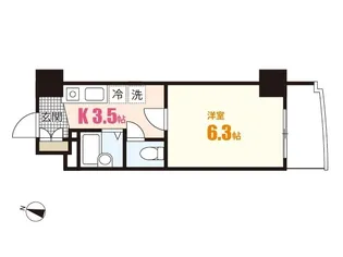 グランドール西原【7階】の間取り