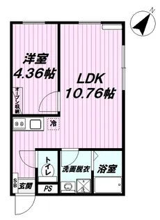 東京都羽村市神明台1【アパート】の間取り