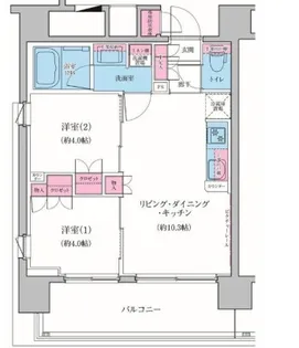 レジディア品川シーサイド【9階】の間取り