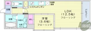 カーサ・デル・プラド北目町【5階】の間取り