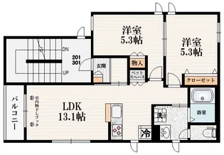 東京都北区滝野川6【マンション】の間取り