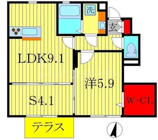 サイドガーデン南増尾 A棟【1階】の間取り