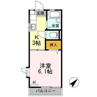 東京都日野市新町3【アパート】の間取り