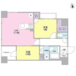 LUPINUS COURT【9階】の間取り