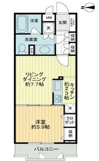 ロネスタ中野【3階】の間取り